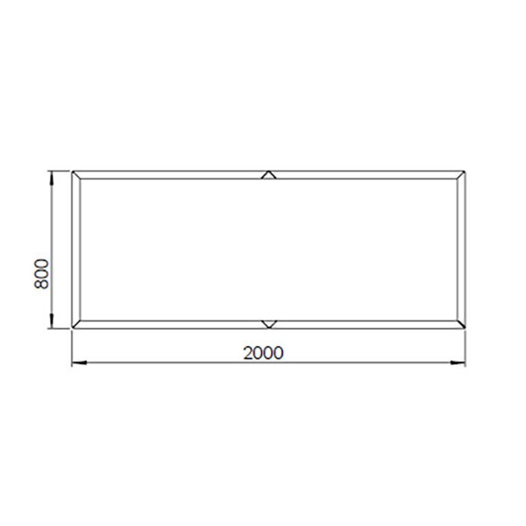 floreira Aço revestido a pó Texas xxl 200 x 80 cm