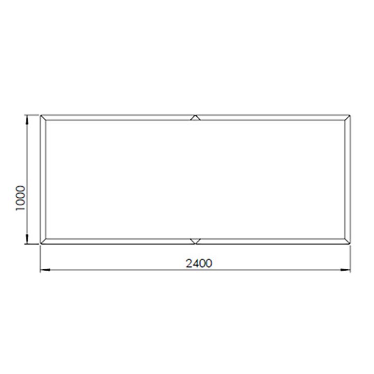 Floreira aço revestido a pó Texas xxl 240 x 100 cm