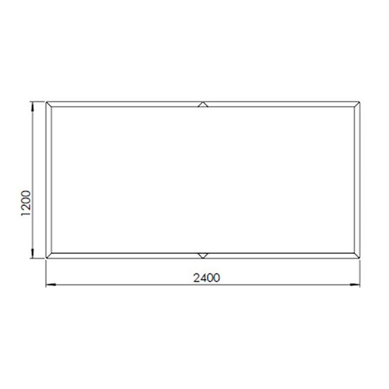 floreira Aço revestido a pó Texas xxl 240 x 120 cm