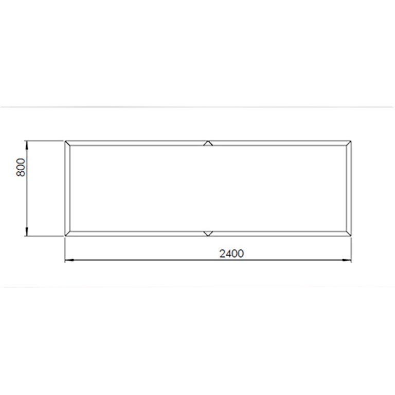Floreira aço revestido a pó Texas xxl 240 x 80 cm