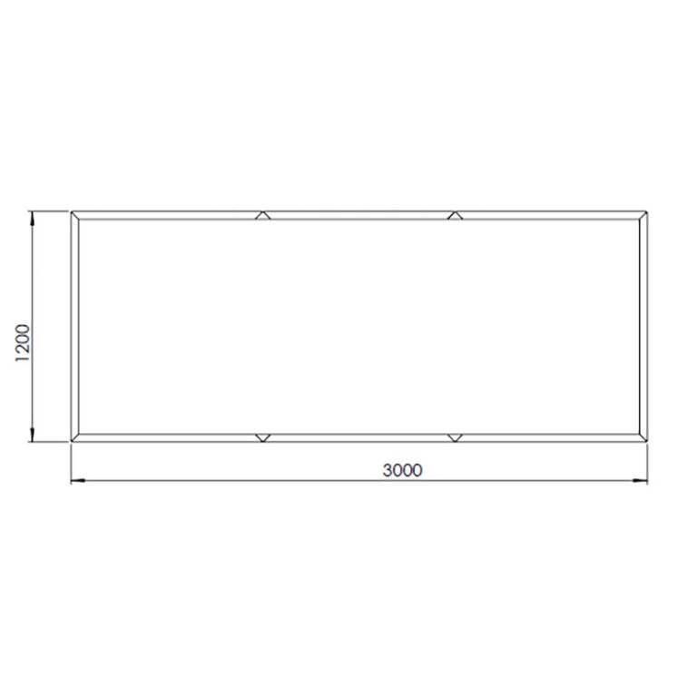 floreira Aço revestido a pó Texas xxl 300 x 120 cm