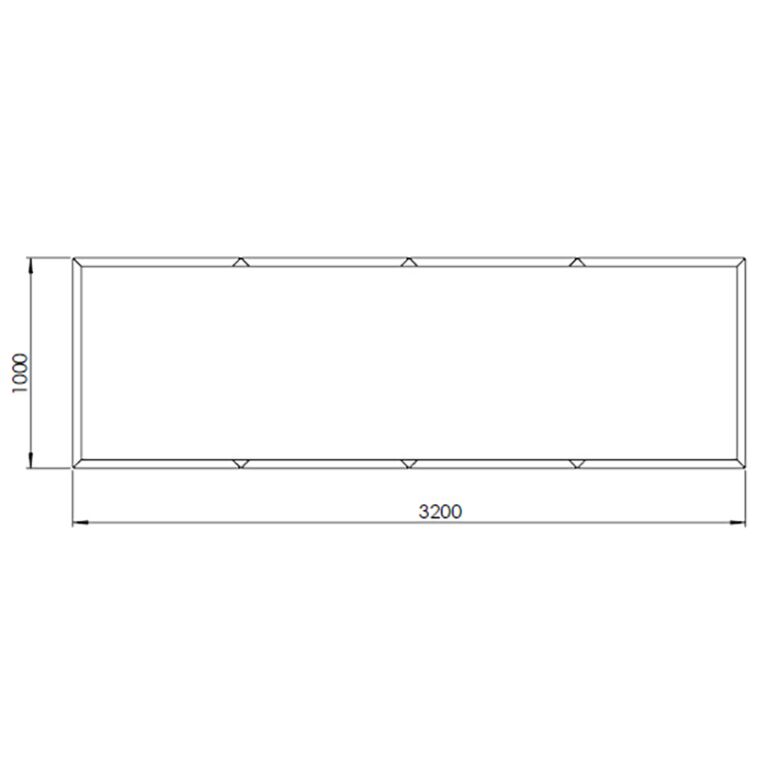 Floreira aço revestido a pó Texas xxl 320 x 120 cm