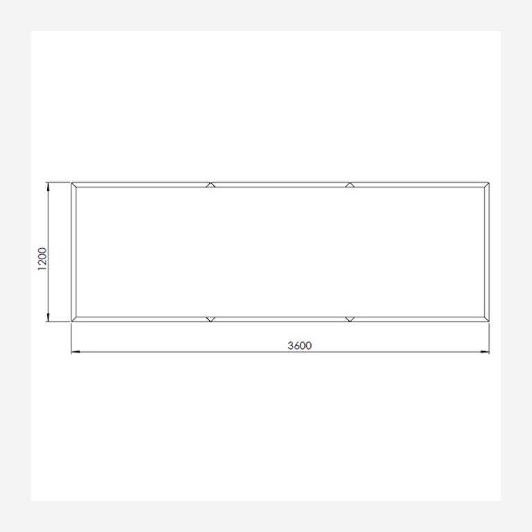 floreira Aço revestido a pó Texas xxl 360 x 120 cm