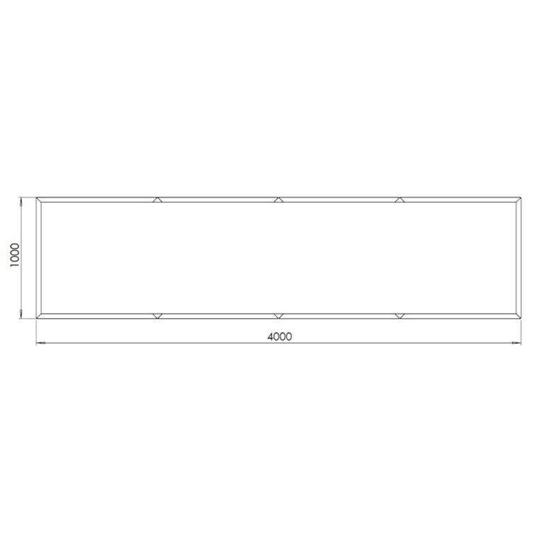 Floreira aço revestido a pó Texas xxl 400 x 100 cm