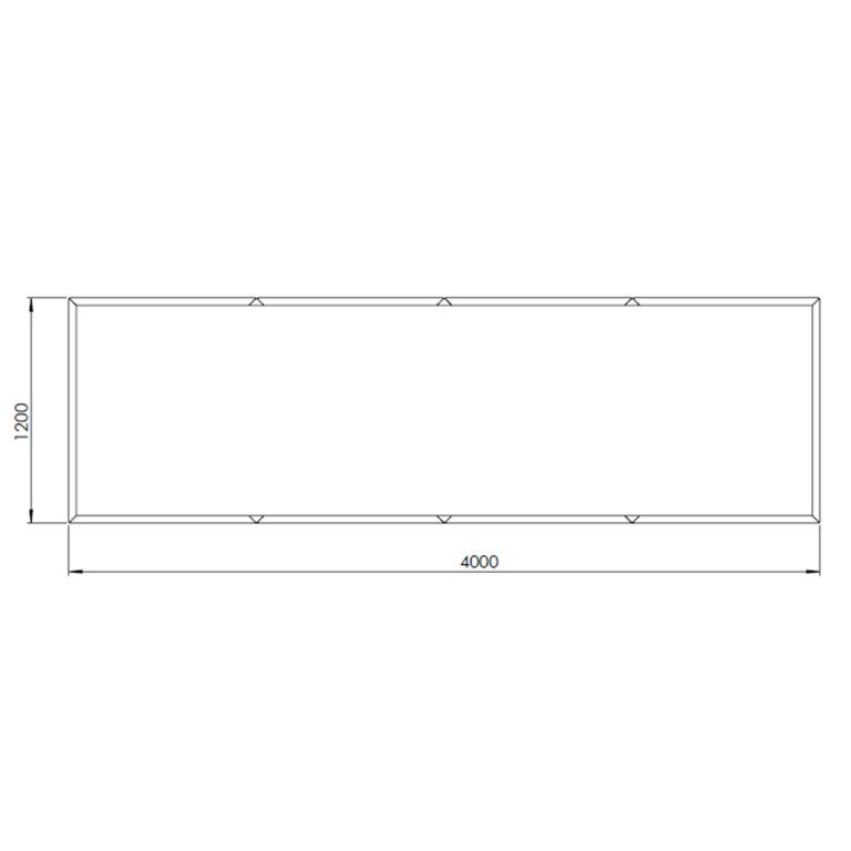 Floreira em aço corten Texas xxl 400 x 120 cm