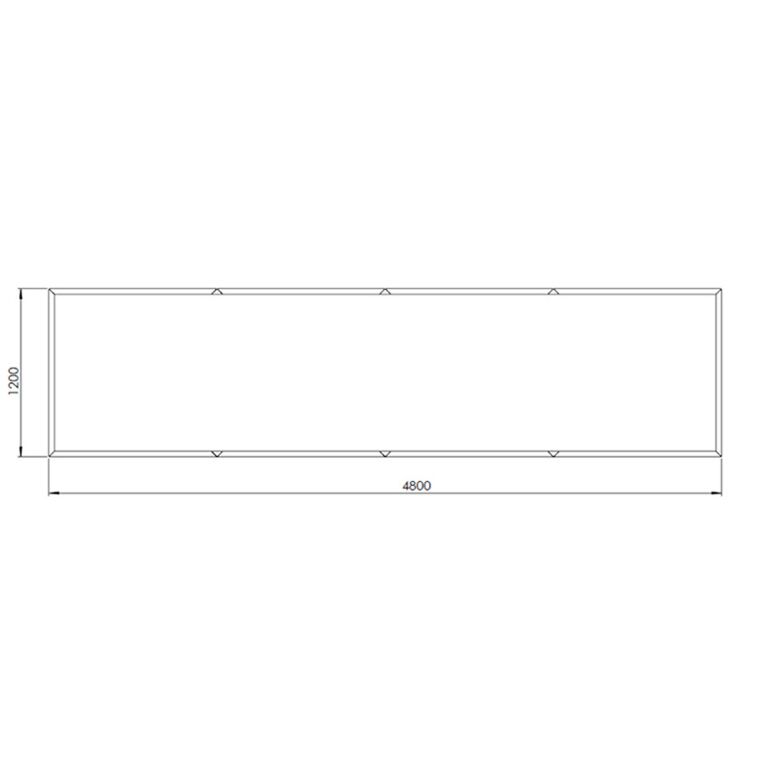Floreira em aço corten Texas xxl 480 x 120 cm