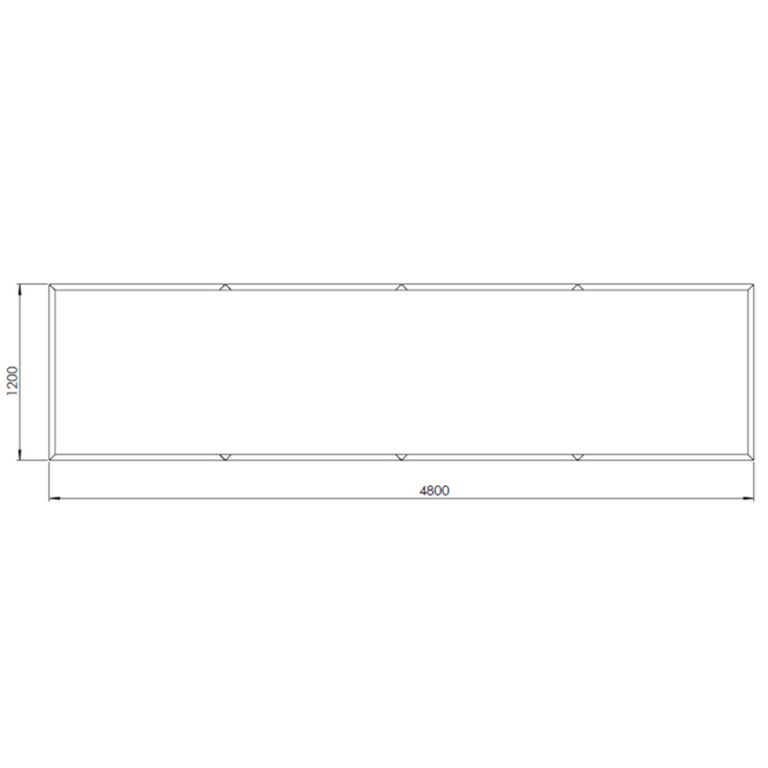 floreira Aço revestido a pó Texas xxl 480 x 120 cm