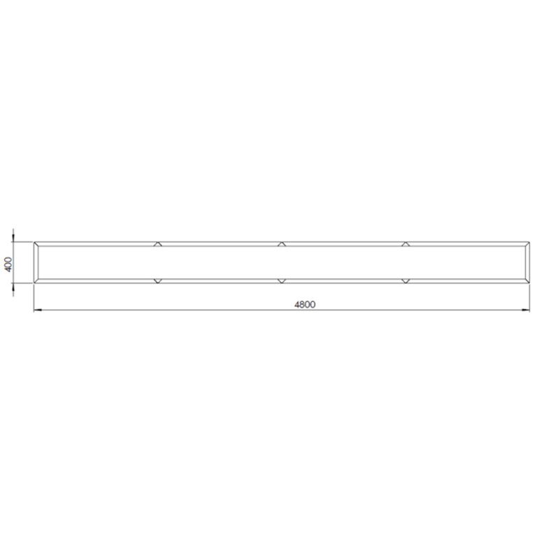 floreira Aço revestido a pó Texas xxl 480 x 40 cm