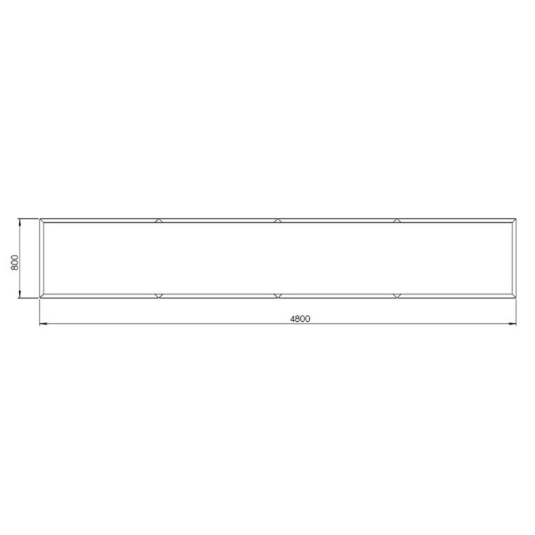 Floreira em aço corten Texas xxl 480 x 80 cm
