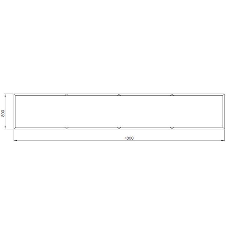 floreira Aço revestido a pó Texas xxl 480 x 80 cm