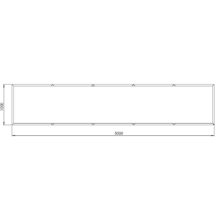 floreira Aço revestido a pó Texas xxl 500 x 100 cm