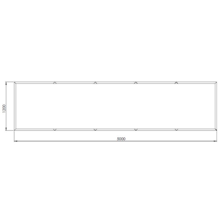 Floreira aço revestido a pó Texas xxl 500 x 120 cm