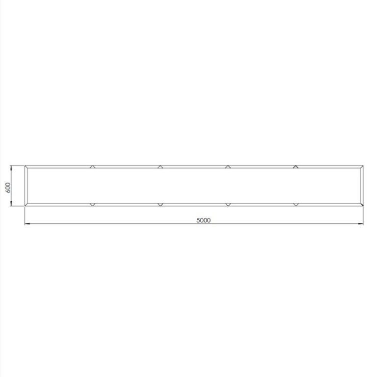 floreira Aço revestido a pó Texas xxl 500 x 60 cm