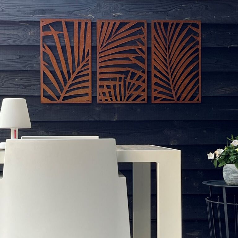 Fetos decoração de parede em aço corten 3 partes