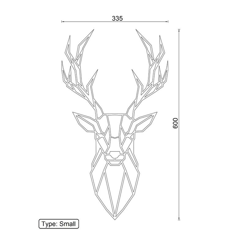 Cervo Decoração de parede em metal 1.0