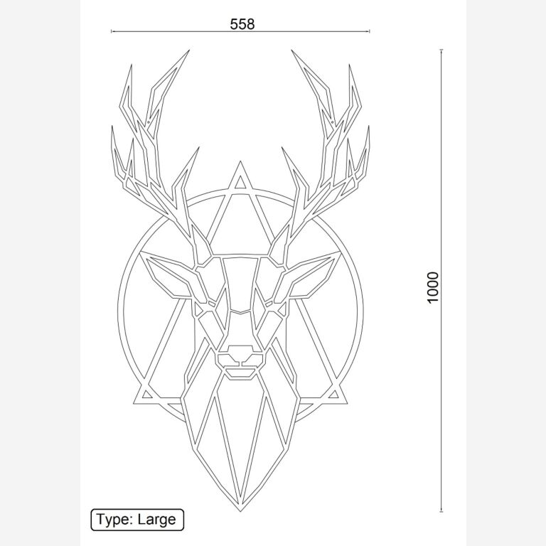 Cervo Decoração de parede em metal 2.0
