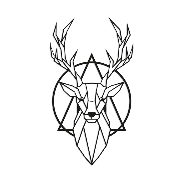 Cervo Decoração de parede em metal 2.0