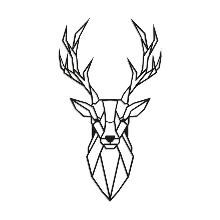 Cervo Decoração de parede em metal 1.0