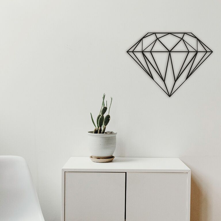 Diamante Decoração de parede em metal *OP=OP