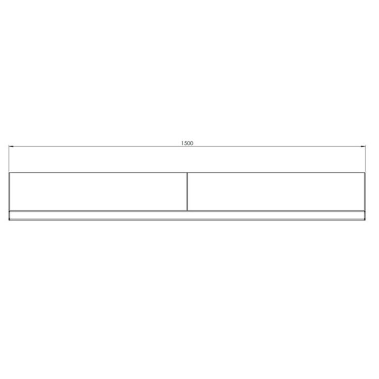 Muro de contenção reto em aço com revestimento em pó 150 cm (altura 40 cm)