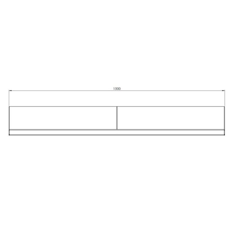 Muro de contenção reto de aço corten 150 cm (altura 30 cm)