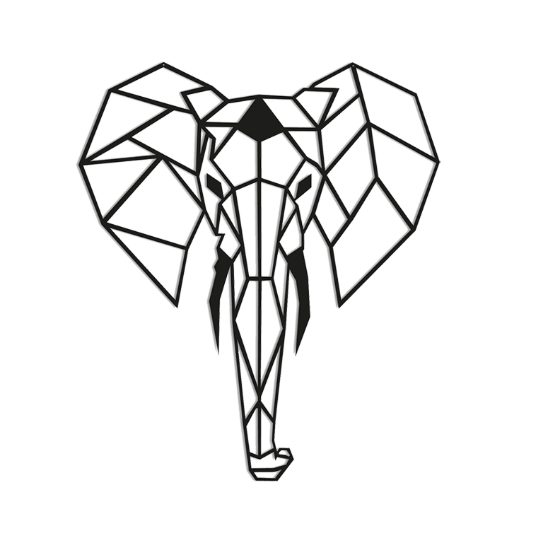 Elefante Decoração de parede em metal 2.0