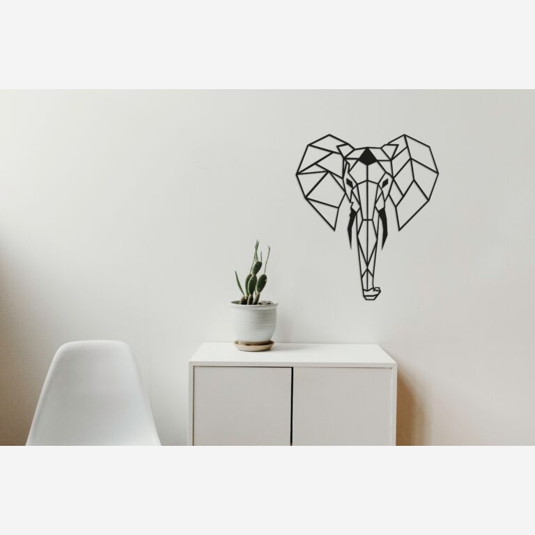 Elefante Decoração de parede em metal 2.0
