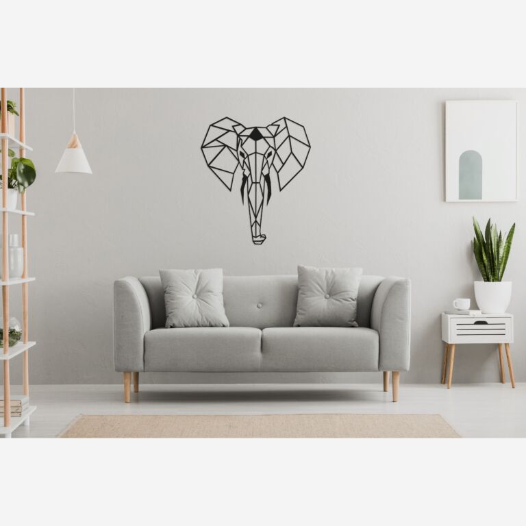 Elefante Decoração de parede em metal 2.0