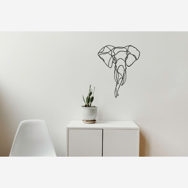 Elefante Decoração de parede em metal 1.0