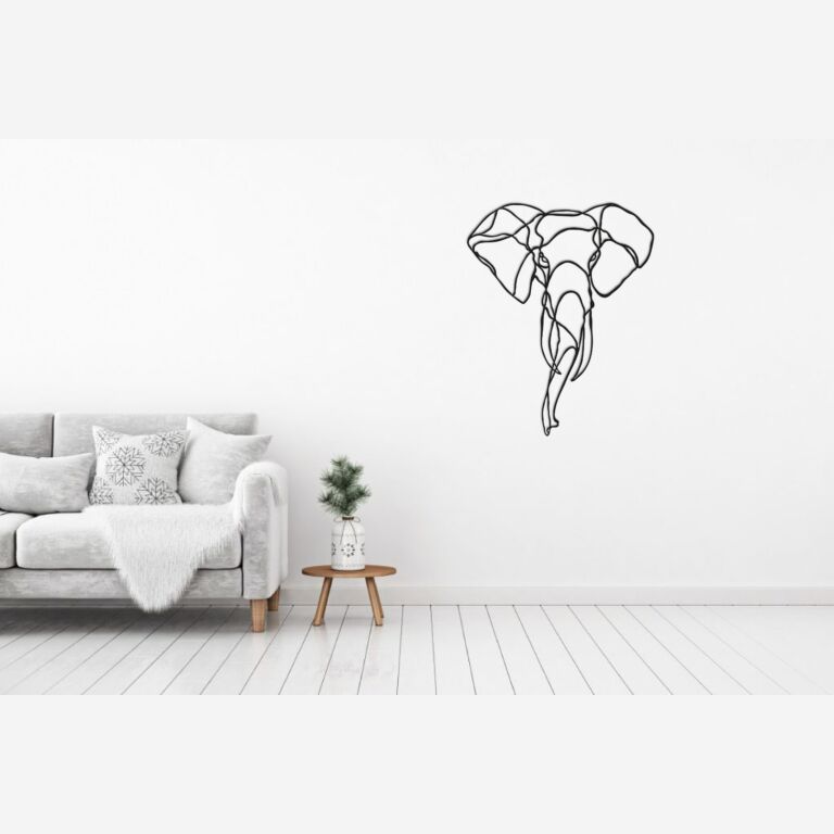 Elefante Decoração de parede em metal 1.0