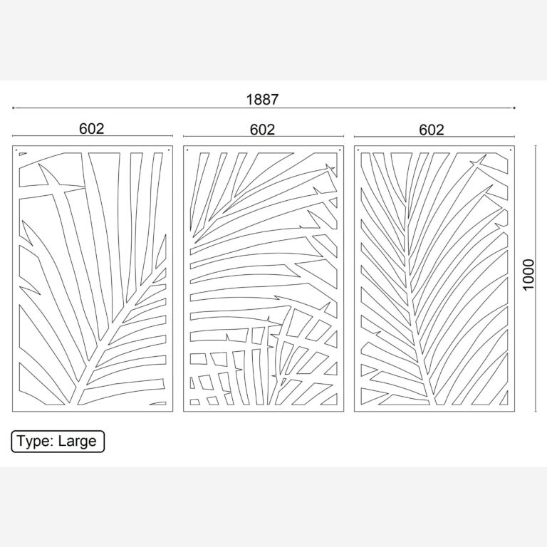 Fetos decoração de parede em aço corten 3 partes