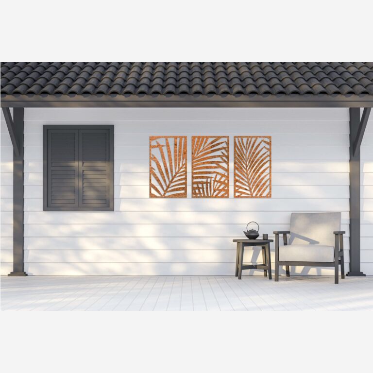 Fetos decoração de parede em aço corten 3 partes