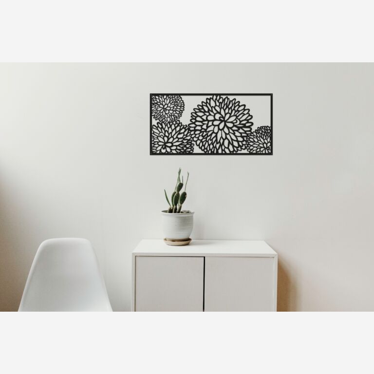 Flor decoração de parede em metal 2.0