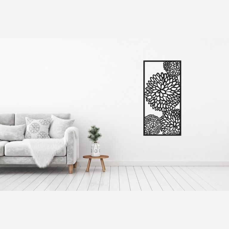 Flor decoração de parede em metal 2.0