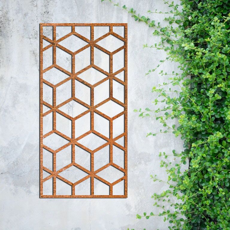 Formas geométricas Decoração de paredes em aço corten 2.0