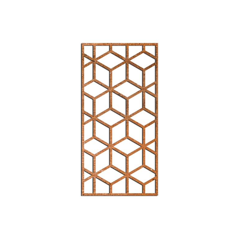 Formas geométricas Decoração de paredes em aço corten 2.0