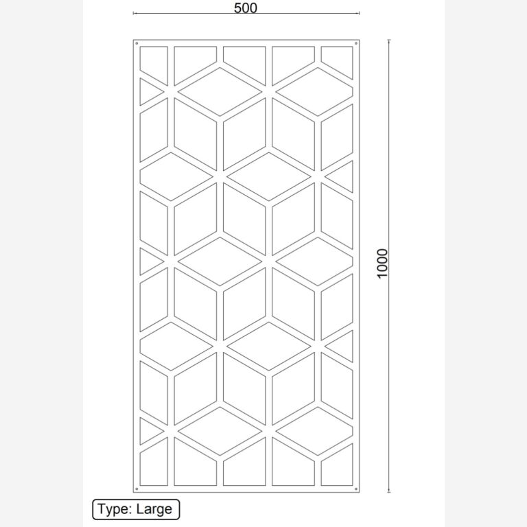 Formas geométricas Decoração de paredes em aço corten 2.0