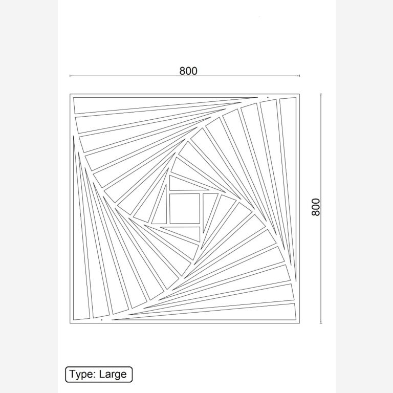Formas geométricas Decoração de parede em metal 3.0