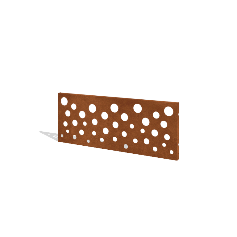 Vedação em aço corten H painel B 120 x 47,5 cm