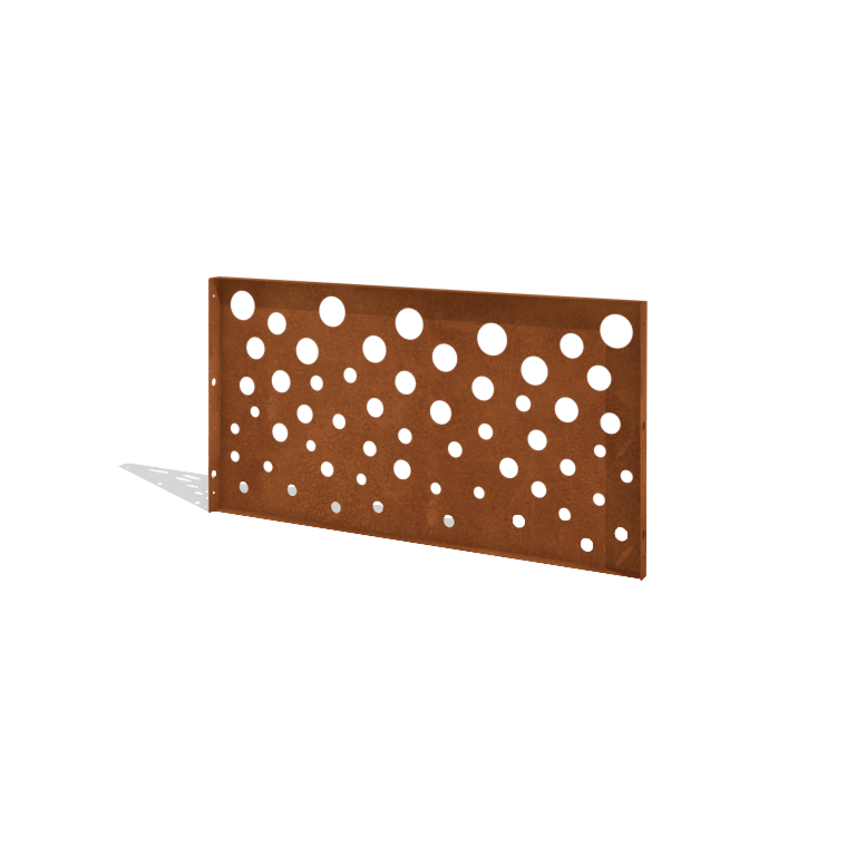 Vedação em aço corten H painel B 120 x 63,3 cm