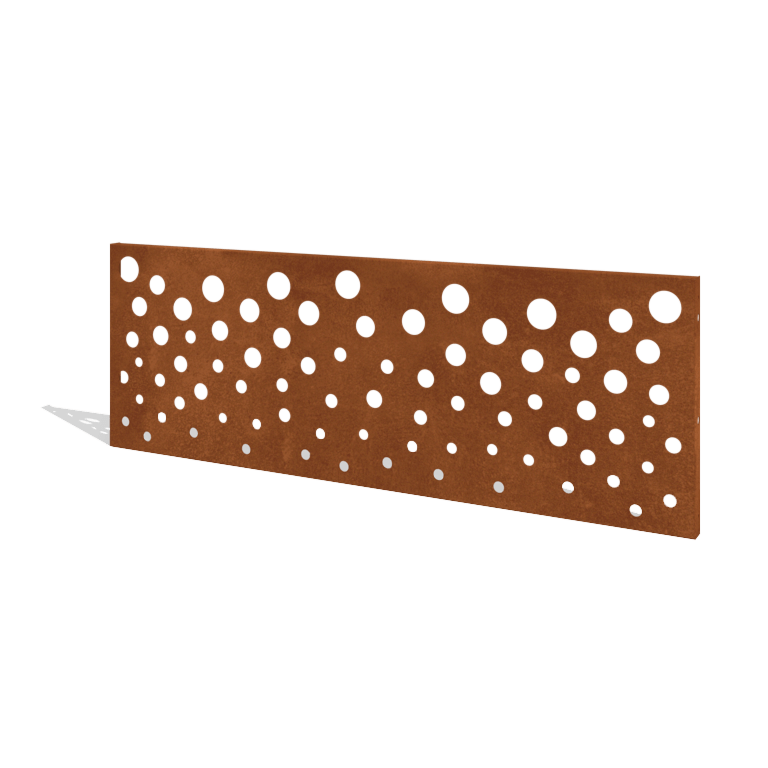 Vedação em aço corten H painel B 180 x 63,3 cm