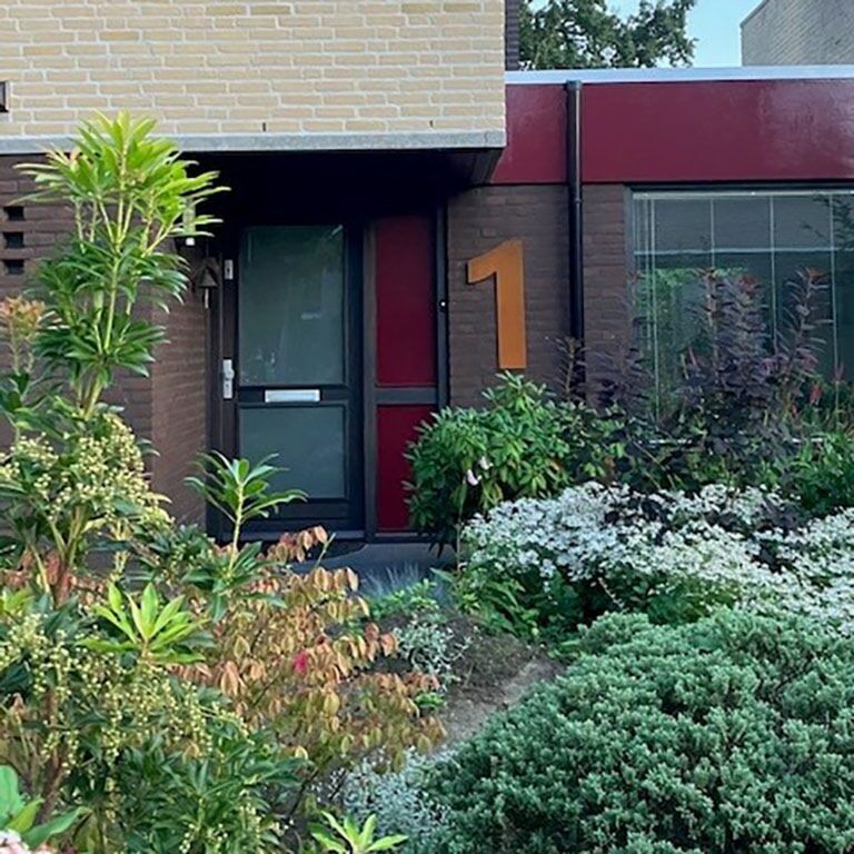Número de casa em aço corten 1 - 80 cm