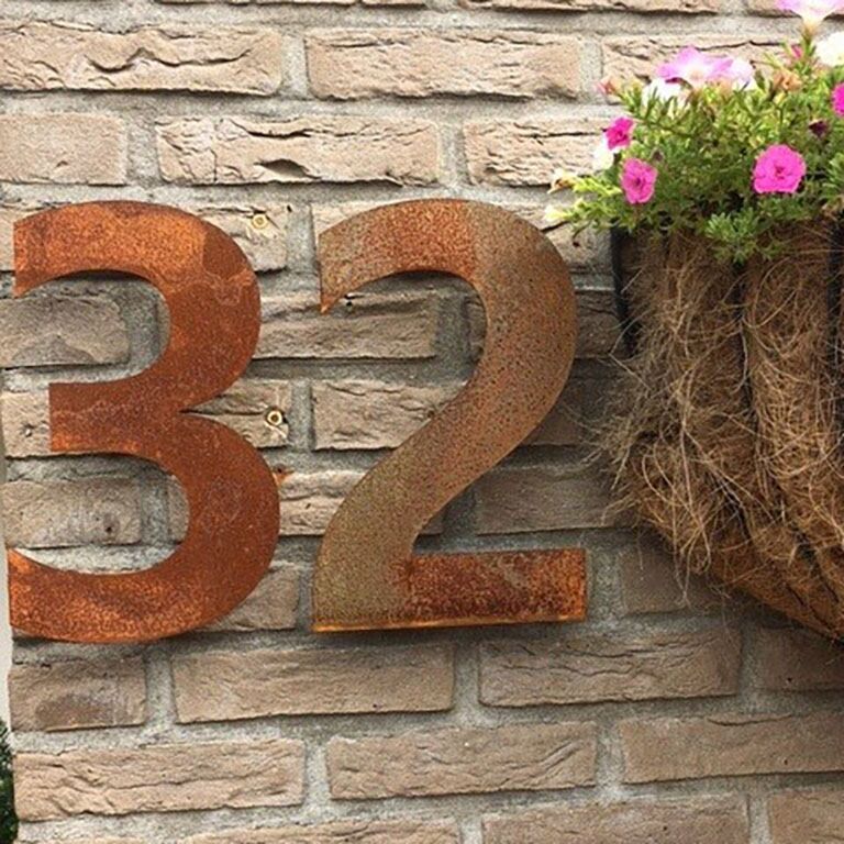 Número de casa em aço corten 2 - 50 cm