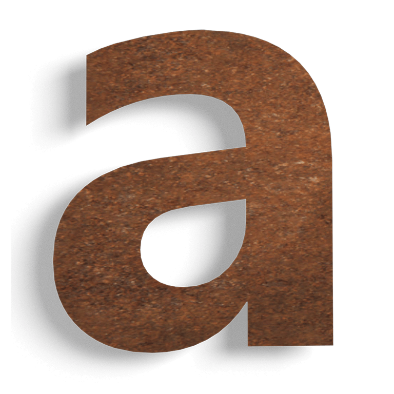 Número de casa em aço corten a - 50 cm