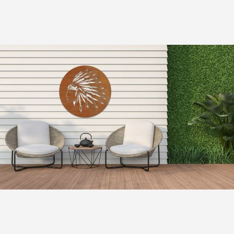 Decoração de paredes em aço corten Índio