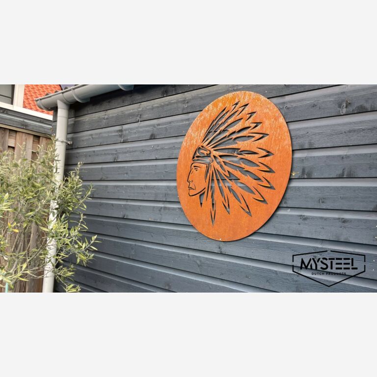 Decoração de paredes em aço corten Índio