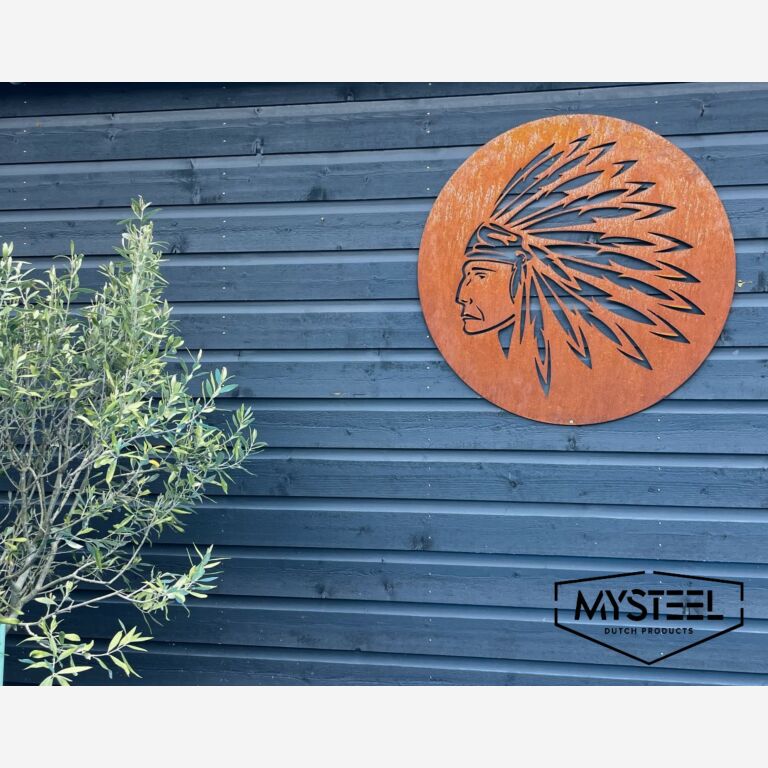 Decoração de paredes em aço corten Índio