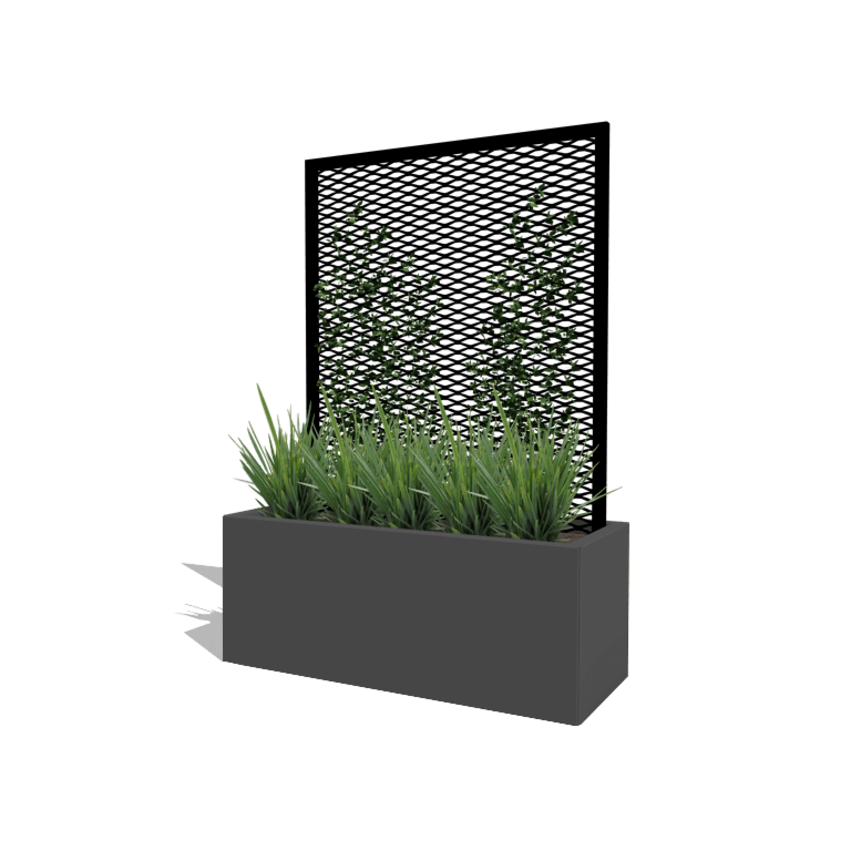 Grade para plantas trepadeiras preto 100 x 40 cm
