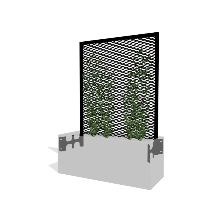 Grade para plantas trepadeiras preto 100 x 40 cm