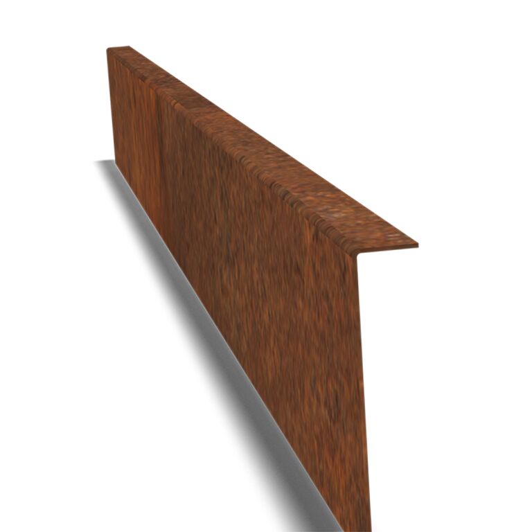 Conjunto completo de borda fixa em aço corten de 22 cm por 15 metros